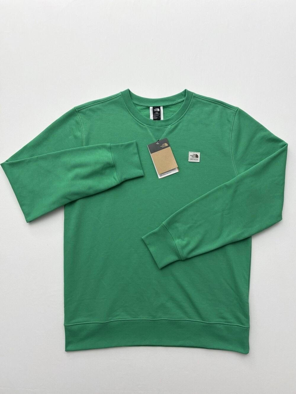 The North Face Heritage Patch Crewneck Sweatshirt Men’s Large Emerald Green NWT
